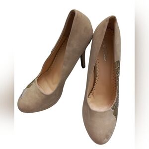 A.CQ Women's Beige High Heels Size 38 EU